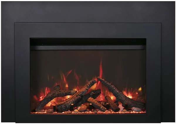 Amantii INS-FM-34 electric fireplace insert with trim