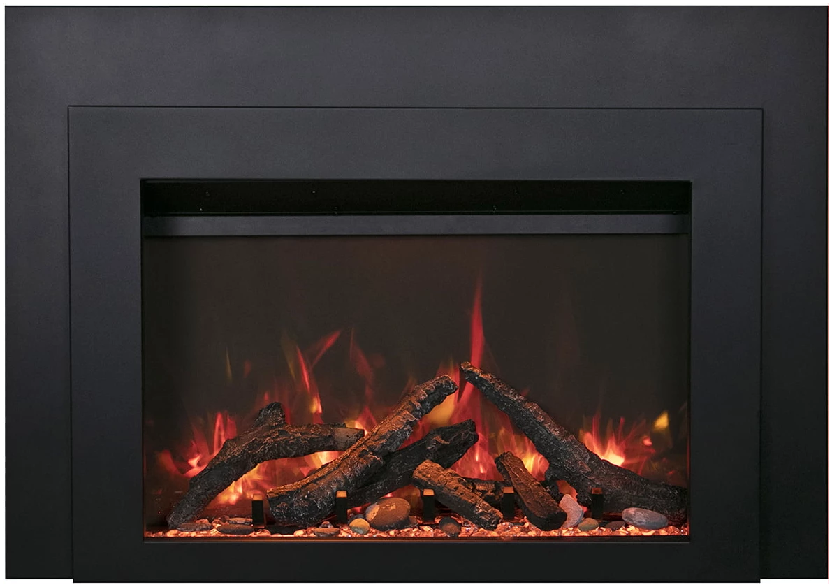 Amantii INS-FM-34 electric fireplace insert with trim