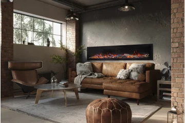 Amantii Sym-74-Lumina linear electric fireplace