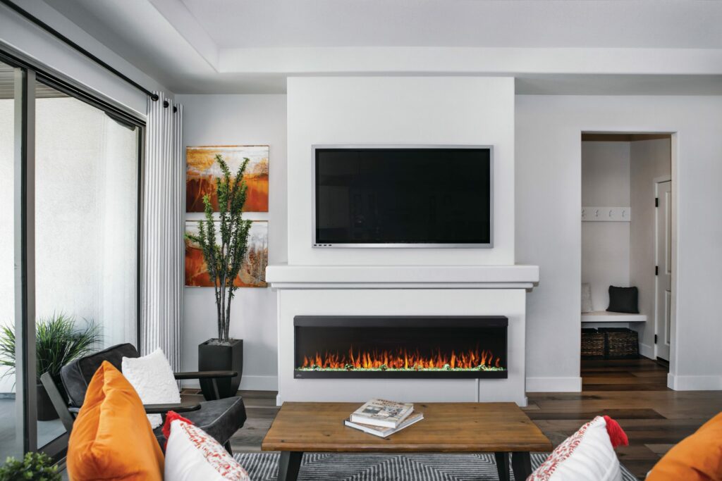 Combining Comfort and Entertainment: Electric Fireplace Ideas with TV Above