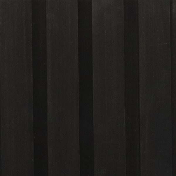 Latto wood planks with slats in ebony black finish