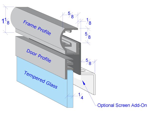 Stoll Monterey fireplace door frame profile