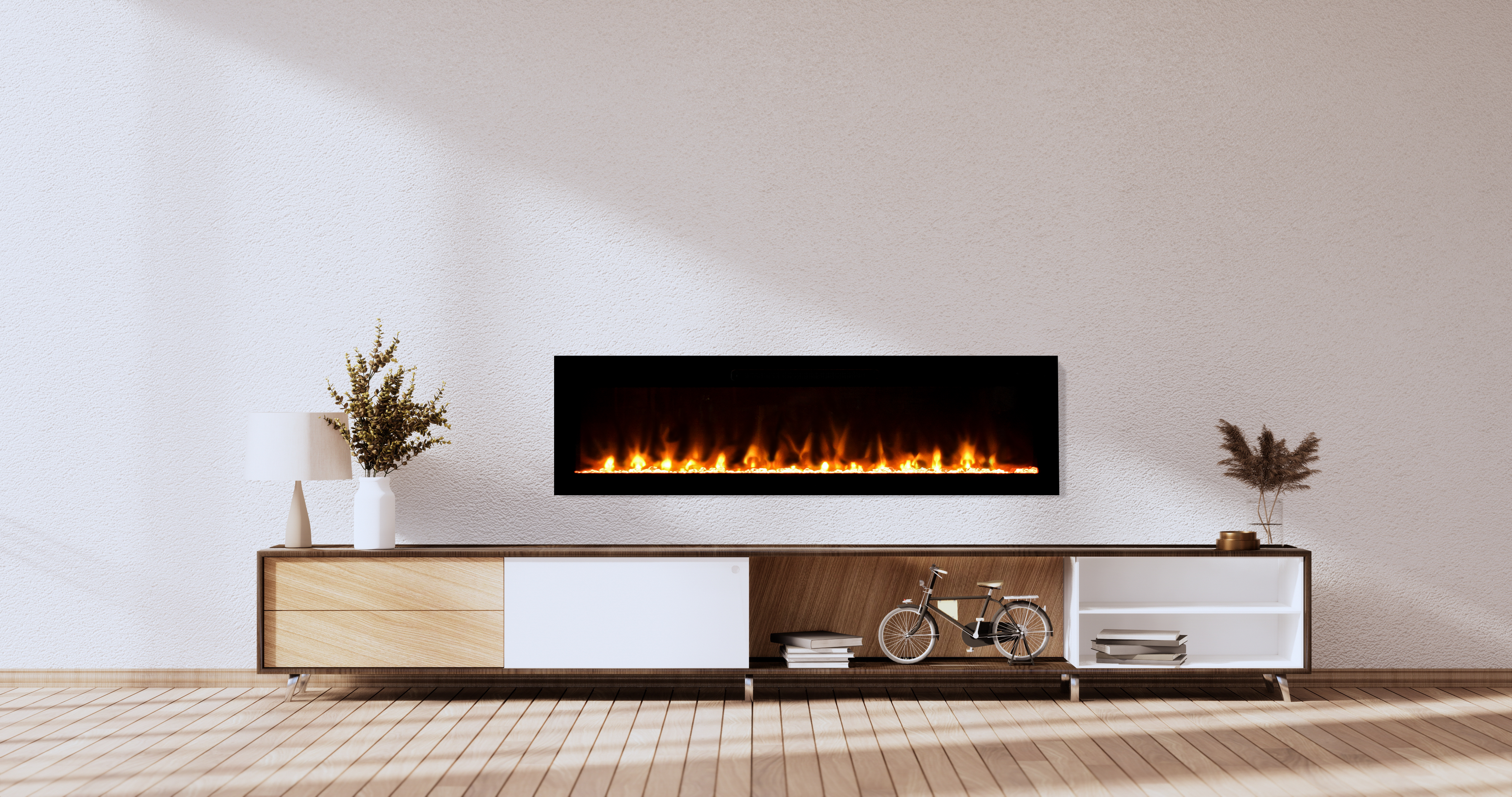 Amantii EVO6020 Fire & Ice linear electric fireplace