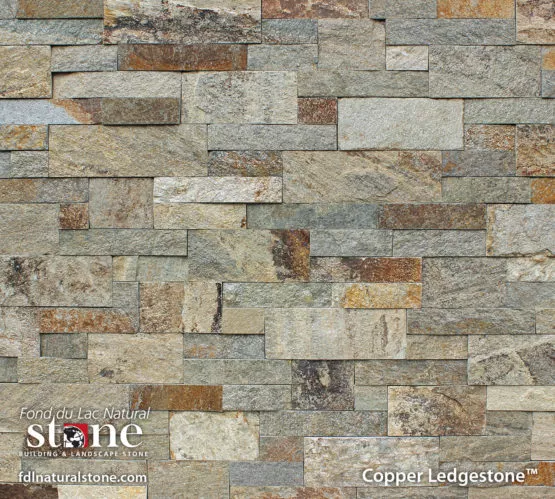 Stonerox Copper Ledgestone natural stone veneer